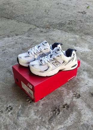 New balance 530 white silver navy