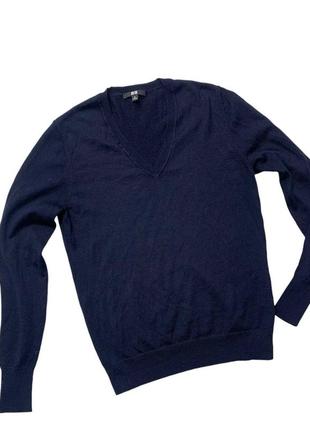 Uniqlo wool v-neck красивий пуловер 2