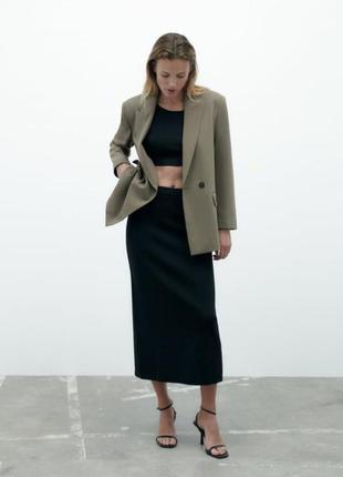Пиджак жакет zara хаки3 фото