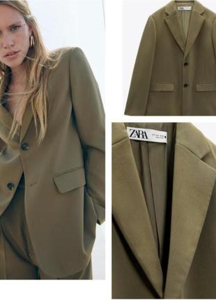 Пиджак жакет zara хаки