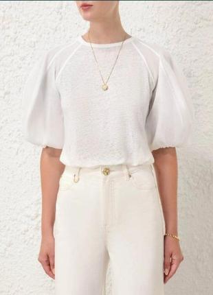 Zimmermann. нежная блуза топ из тончайшего льна