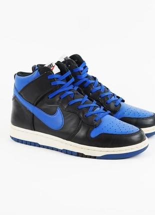 Кроссовки кожаные nike dunk high cmft blue размер 40