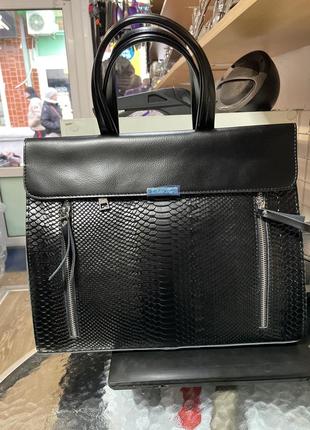 Шкіряна сумка портфель