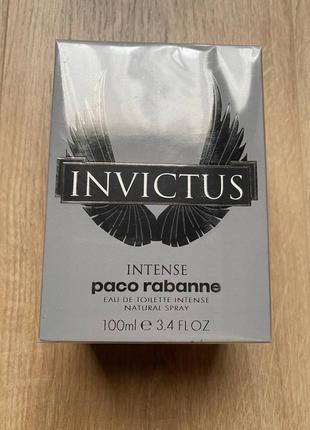 Оригінал intense invictus 100ml paco rabanne чоловічі парфуми інвіктус інтенс мужские духи оригинал пако рабан