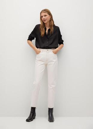 Молочні джинси мом mango mom fit розмір 34