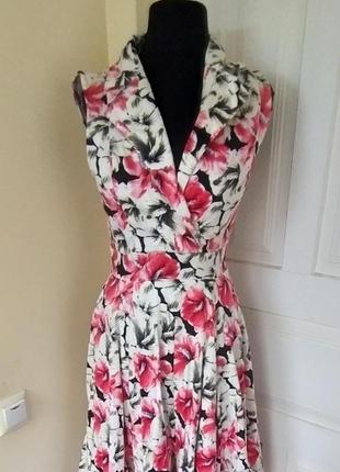 Ретро платье, цветочное платье, платье винтаж