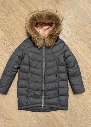 Жіноча зимова куртка в сірому кольорі vo tarun