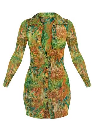 Платье в змеиный принт женская