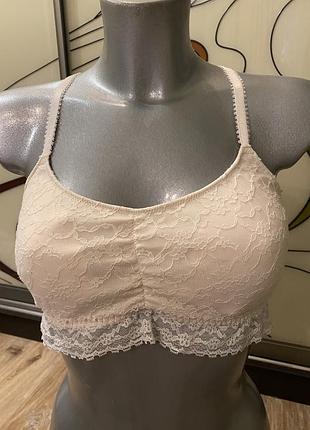 Шикарний, ажурний, топ, в ніжно кремовому, кольорі, без кісточок, від бренду: matalan retail ltd