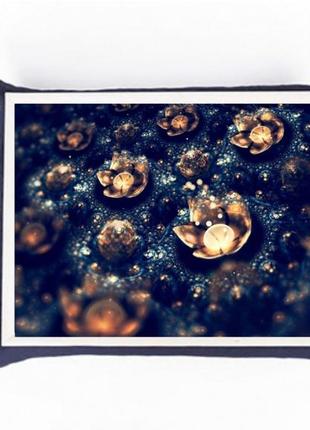 Поднос с подушкой kосмические цветы