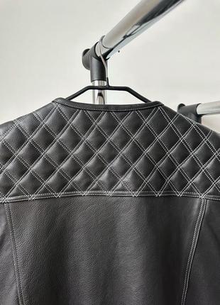 Мужской кожаный жилет мужской кожаный байкерский malparidos clubber diamond plane...