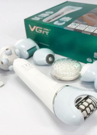 Бездротовий водостійкий жіночий епілятор для обличчя та тіла 6в1 з usb (vgr v-733)