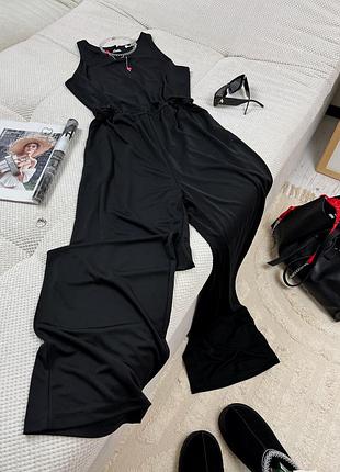 Черный комбез со штаниками палаццо h&m