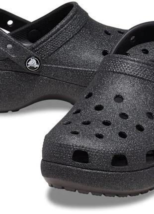 Сабо крокс crocs classic platform glitter, 37, 38, 39