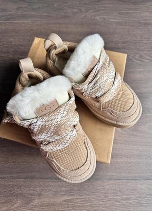 Кроссовки женские зимние ugg lowmel цвет sand песочный оригинал