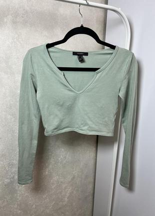 Лонгслив кофта укороченная forever21