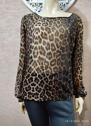 Леопардовая блузка l-xl 5547ю