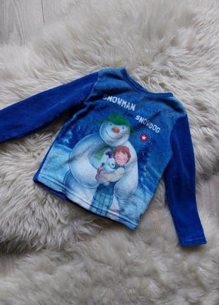 ❄️☃️❄️ теплая толстовка snowman х пушистого флиса