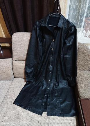 Стильное платье, экокожа