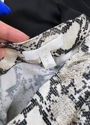 Атласная союзка в анималистичный принт h&m6 фото