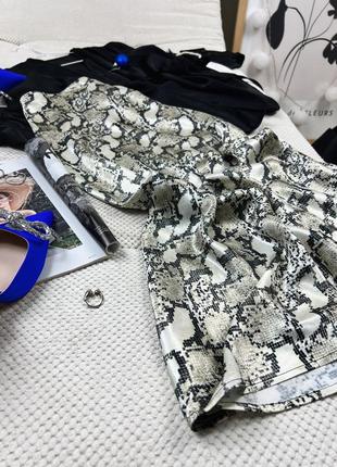 Атласная союзка в анималистичный принт h&m2 фото