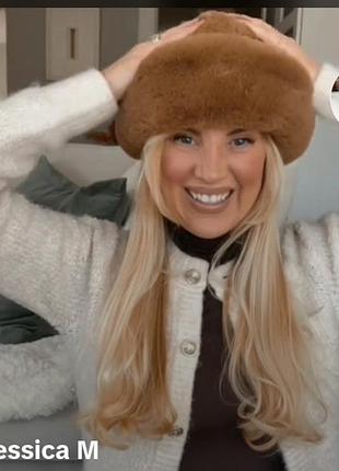 Нова мехова шапка h&amp;m шапка зі штучного хутра пухнаста шапка хутряна