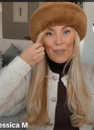 Нова мехова шапка h&amp;m шапка зі штучного хутра пухнаста шапка хутряна