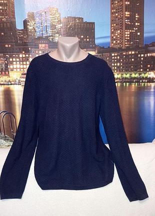 Темно-синий свитер-пуловер jack &amp;jones premium xl