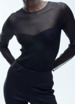 Нарядная кофточка с сеткой h&m