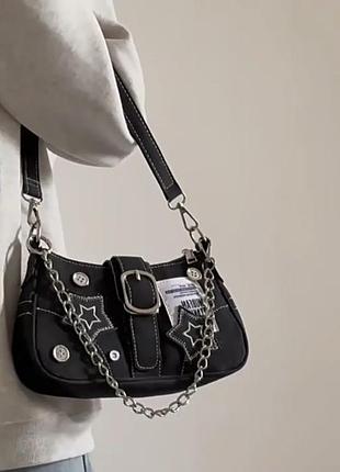 Сумка тренд 2025 года fashion сумка у2к с домой ручками