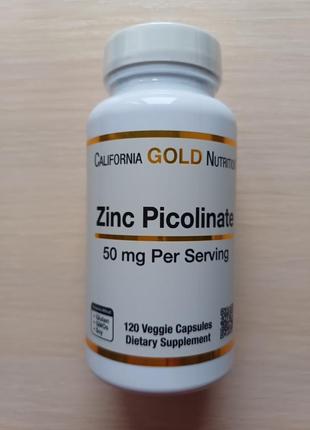 Цинк піколінат, 50 мг, 120 шт, iherb california gold