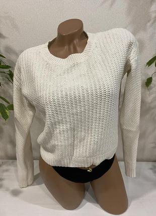 Стильный укороченный свитшот «айвори»