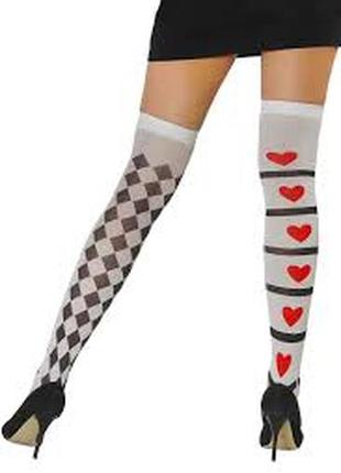 Чулки женские алиса карты покер черви ромбы аниме косплей+подарок