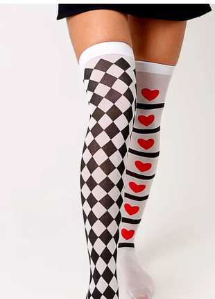 Чулки женские алиса карты покер черви ромбы аниме косплей+подарок