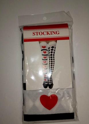 Чулки женские алиса карты покер черви ромбы аниме косплей+подарок