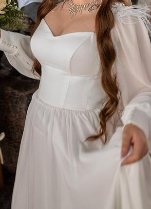 Длинное свадебное платье7 фото