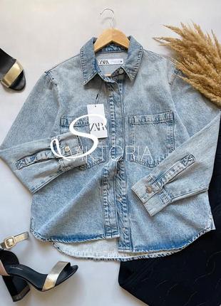 Джинсова сорочка zara