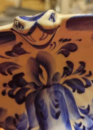 Статуетка змія,гжель,клеймо,рарітет