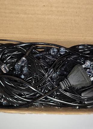 Гирлянда рубин 200 led черный провод 13 м мульти (2-цветная лампочка)