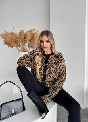 Леопардовый кардиган на пуговицах из мягкой ткани. 🐆6 фото