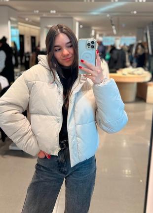 Пуффер дутик zara нова коллекція, оригінал, еко пуховик до -20