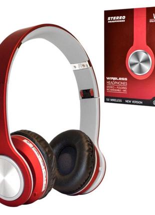 Навушники v32 bluetooth з мікрофоном червоні.