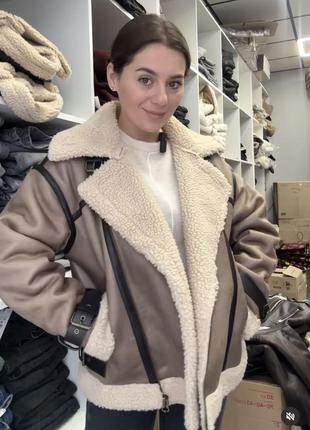 Дубленка zara новая коллекция тренд 2025 оригинал испания6 фото