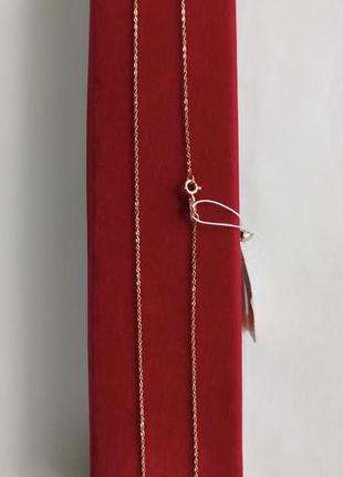 Серебряная позолоченная цепочка сингапур 50 см.2 фото