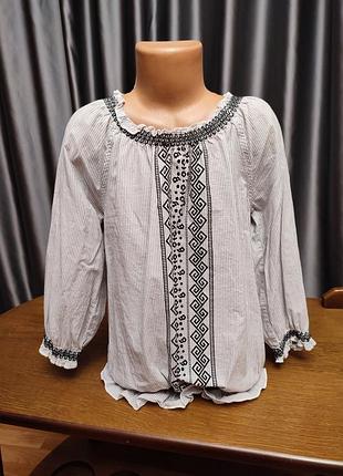 Натуральна вишиванка сорочка з вишивкою 12-14років