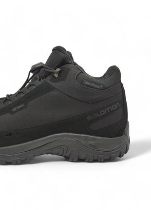 Мужские ботинки salomon shelter high BSD3x fur black2 фото