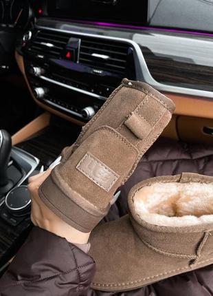 Уги угі угги уггі ugg mini brown5 фото
