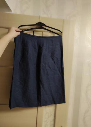 Юбка из льной на подкладке