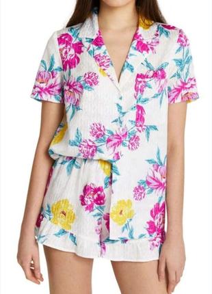 Красивый пижамный комплект ( рубашка и шорты) от river island 🩷💛