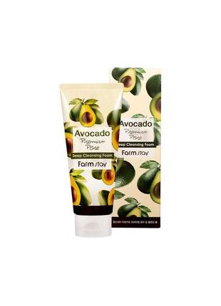 Пенка для умывания farmstay avocado cleansing foam с маслом авокадо - 180 мл - оригинал